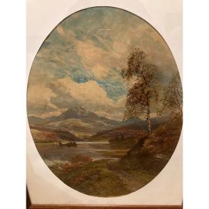 Paysage D’ Ecosse. Clarence Roe. XIX ème Siècle.