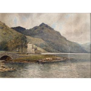 Landscape Of The United Kingdom. Watercolor By John Pedder (1850-1929).