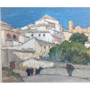 Toledo. Oil On Canvas By Georges Gobo. (san Francisco 1876- Rézé 1958).