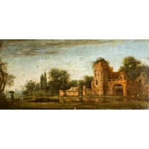 Cuivre Vers 1660. attribué à Gillis NEYTS. Scène villageoise. Ecole Flammande  XVIIè siècle.