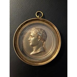 Medal. Profile Of Napoleon The Emperor. Signed Andrieu. F