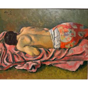 Woman Sleeping In A Meadow. Conrad Meili. (1895–1969).