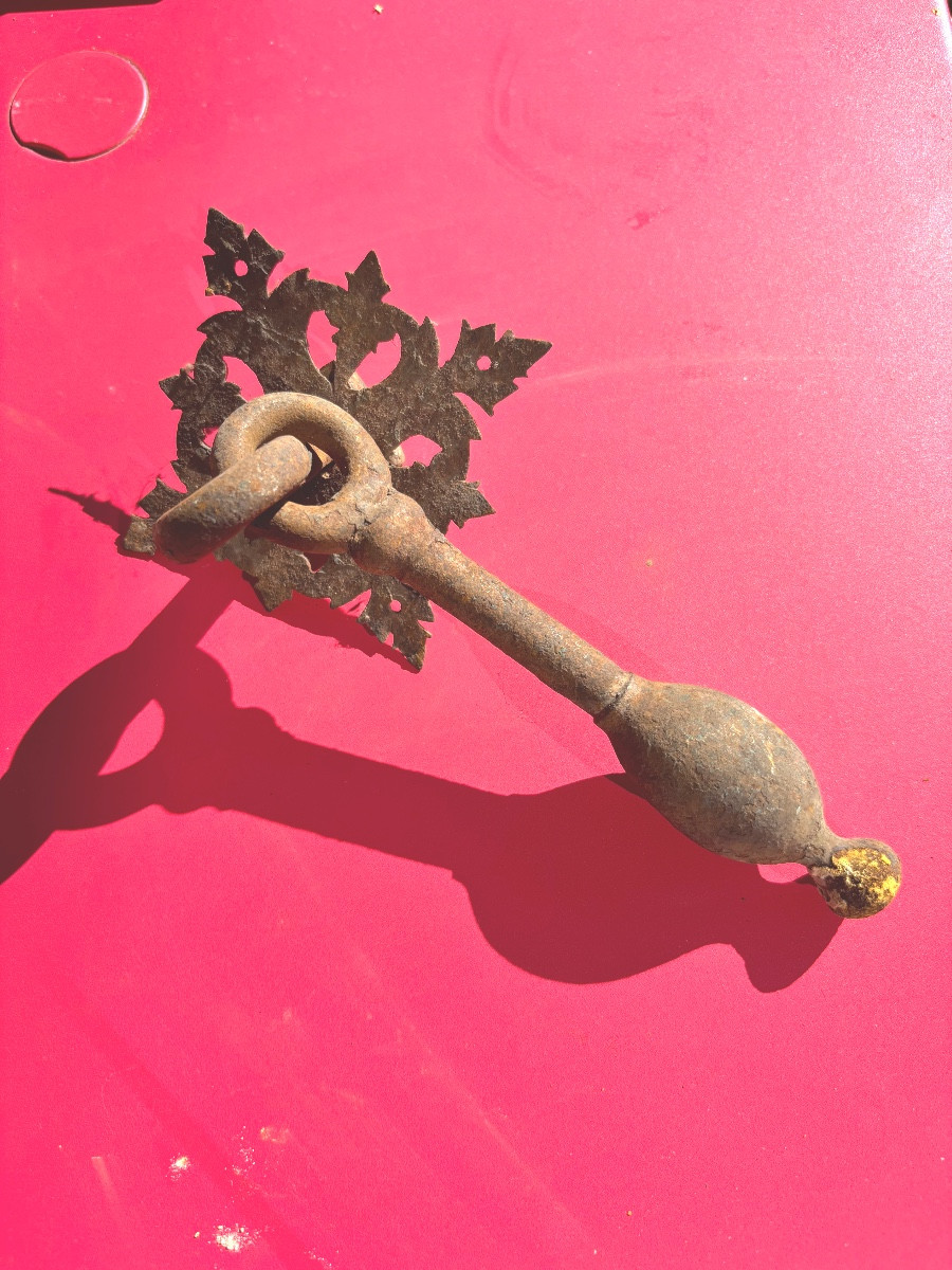 “wrought Iron Door Knocker. 18th Century Period”-photo-3
