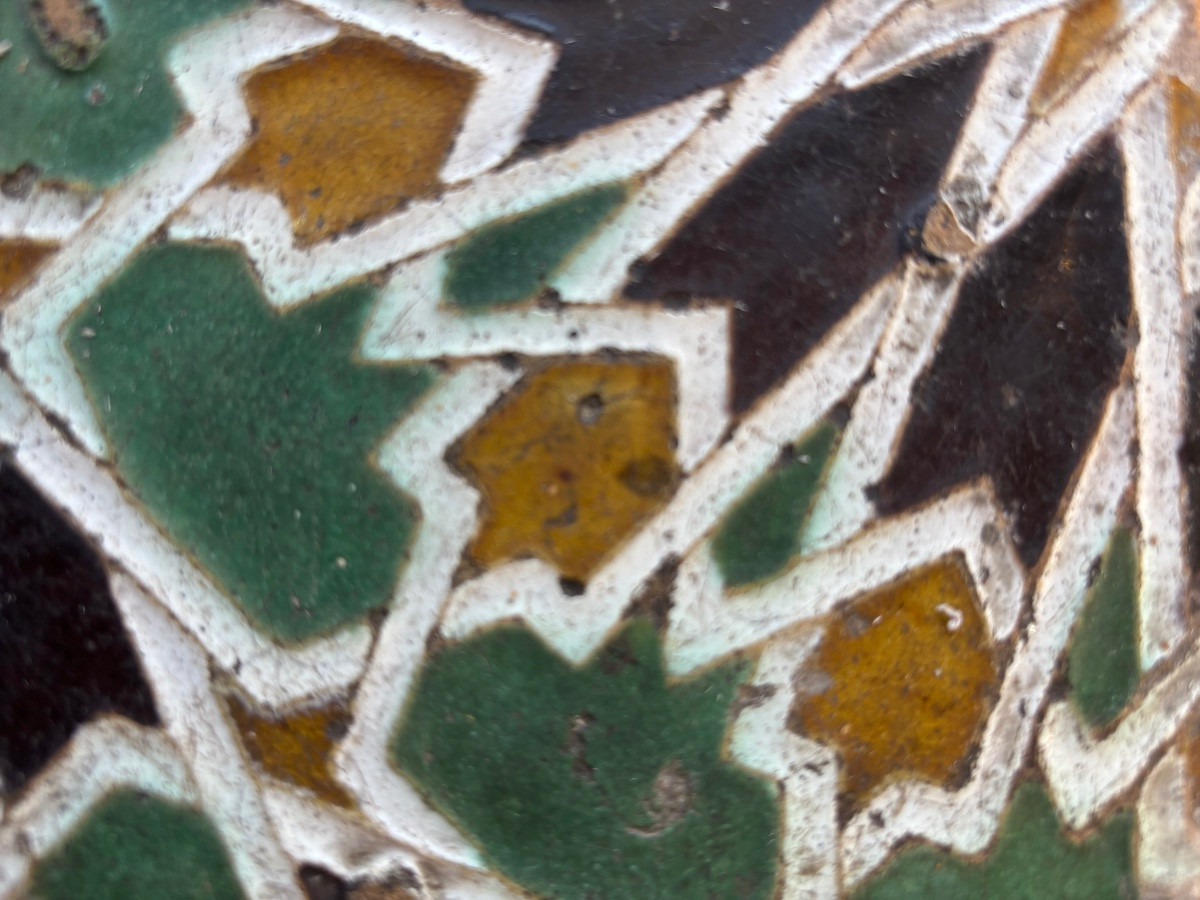 Glazed Terracotta Tile, Ispano Moresque “azuléjos XV”-photo-3