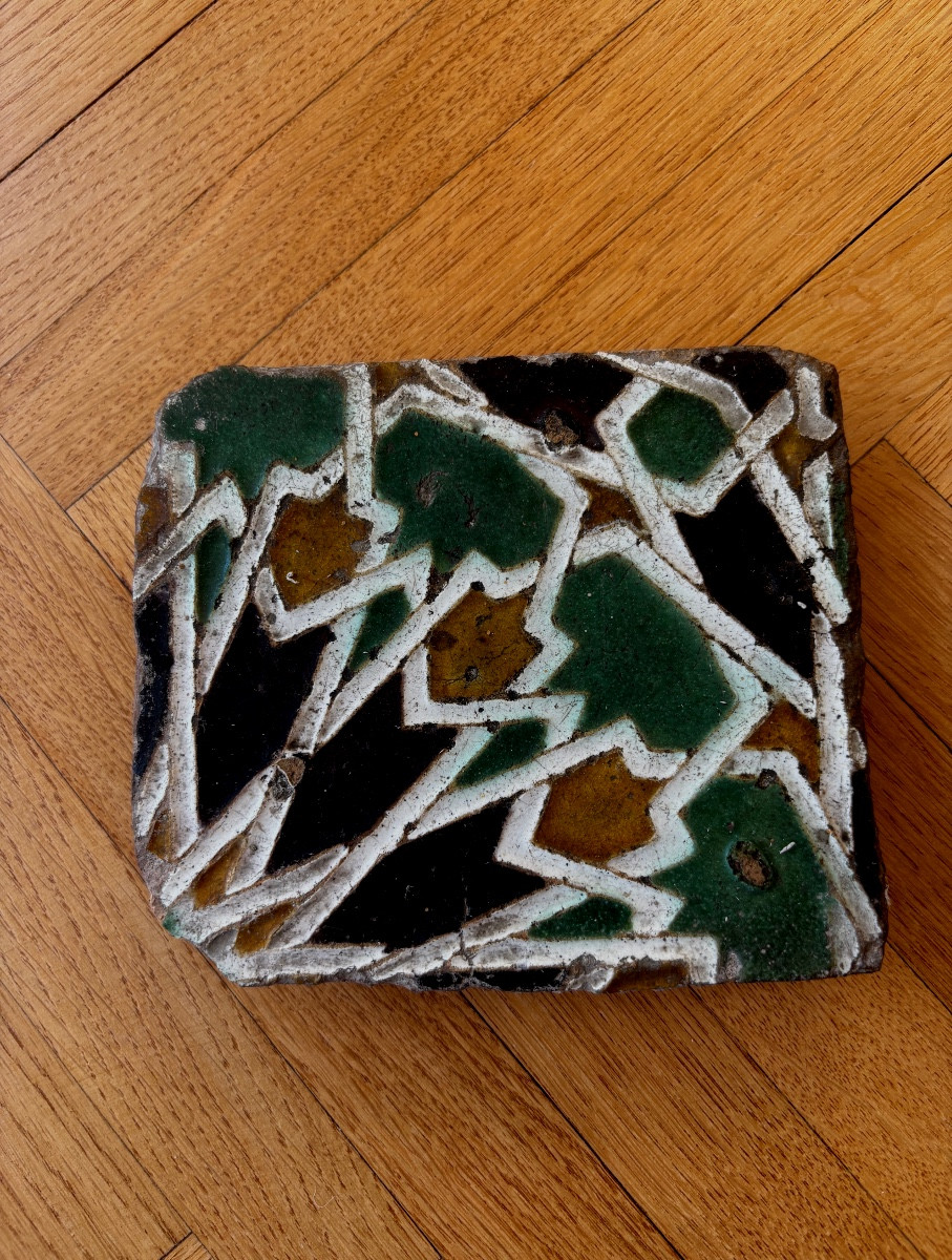 Glazed Terracotta Tile, Ispano Moresque “azuléjos XV”