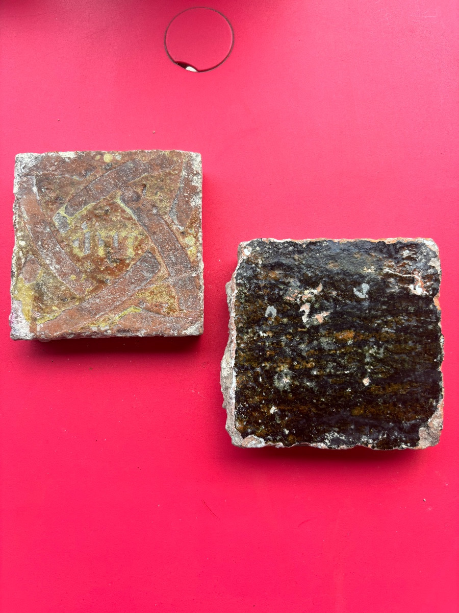 “two Medieval Paving Tiles, 12th-13th Centuries”