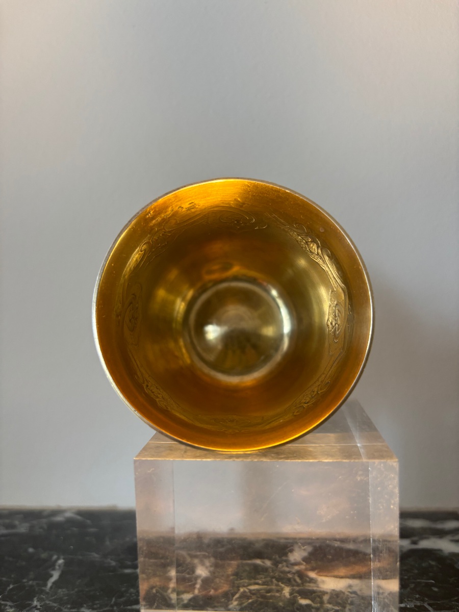 Timbale  Argent Vermeil Style Régence -photo-3