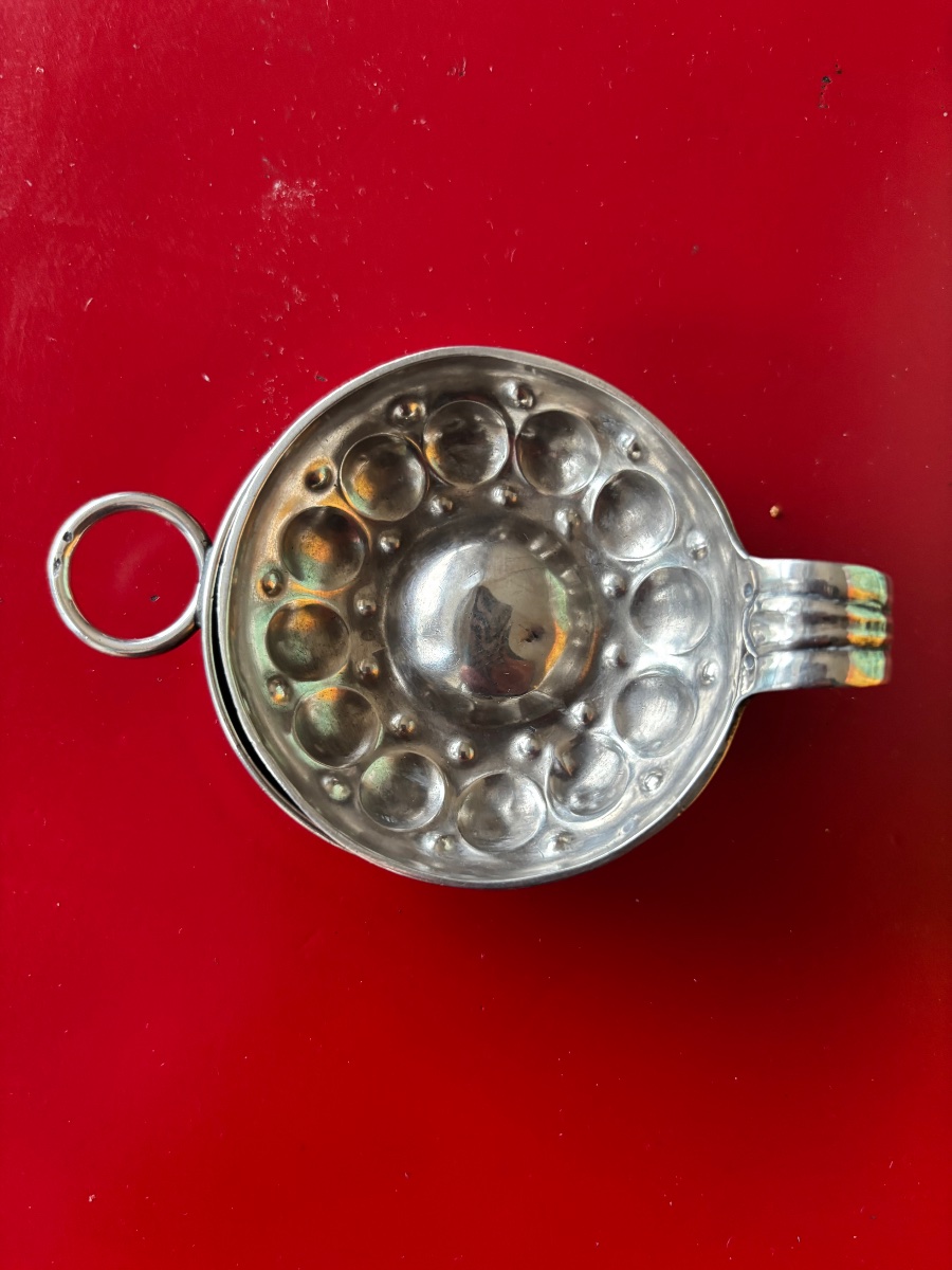 "two Silver Wine Tasters With Minerva Hallmarks" -photo-1