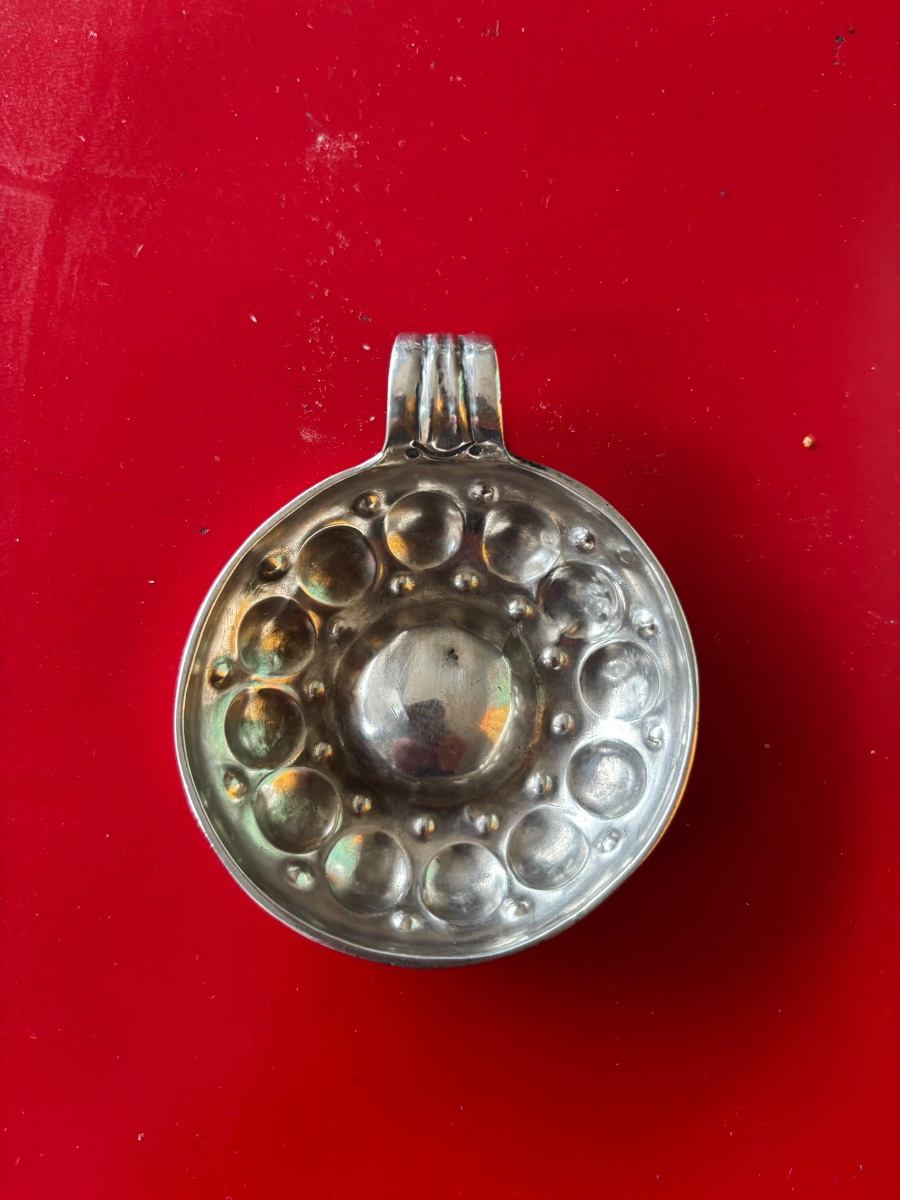 "two Silver Wine Tasters With Minerva Hallmarks" -photo-3