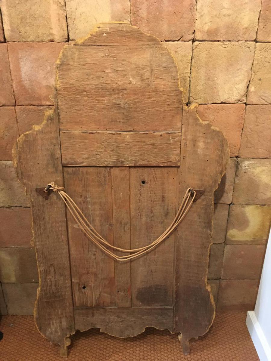 "xviii Century Provençal Mirror In Golden Wood"-photo-1