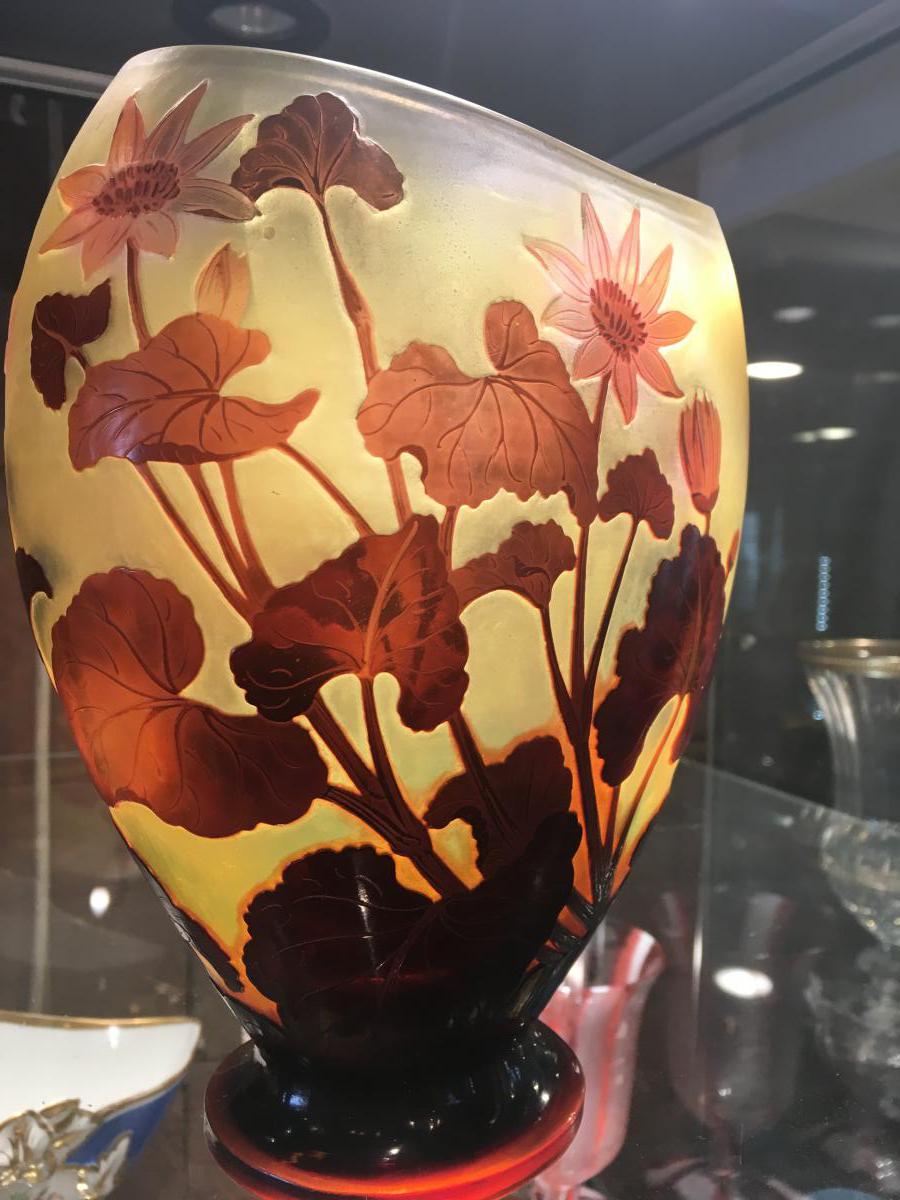 "vase De Gallé Oblong ( 1846-1904)-photo-3