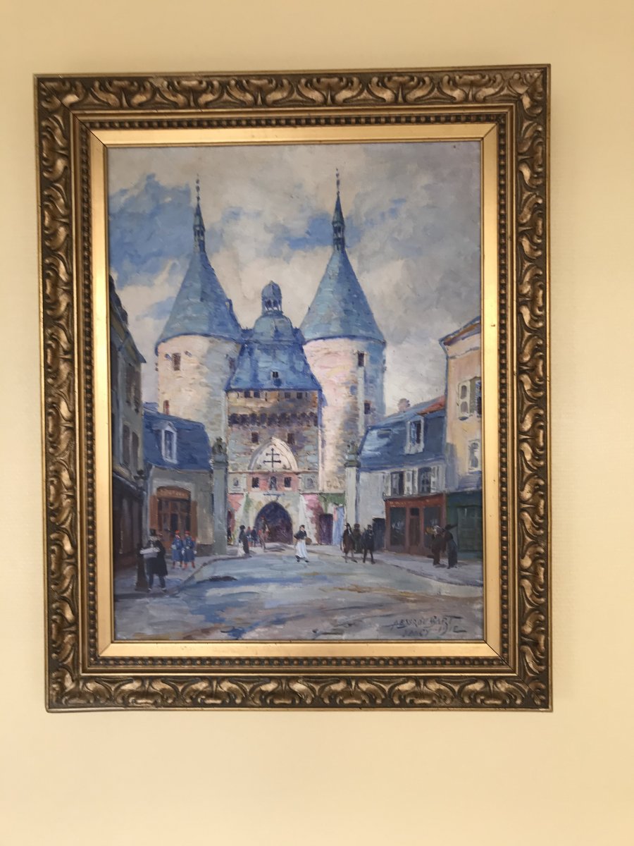 Huile Sur Toile « porte De La Craffe »nancy -photo-2