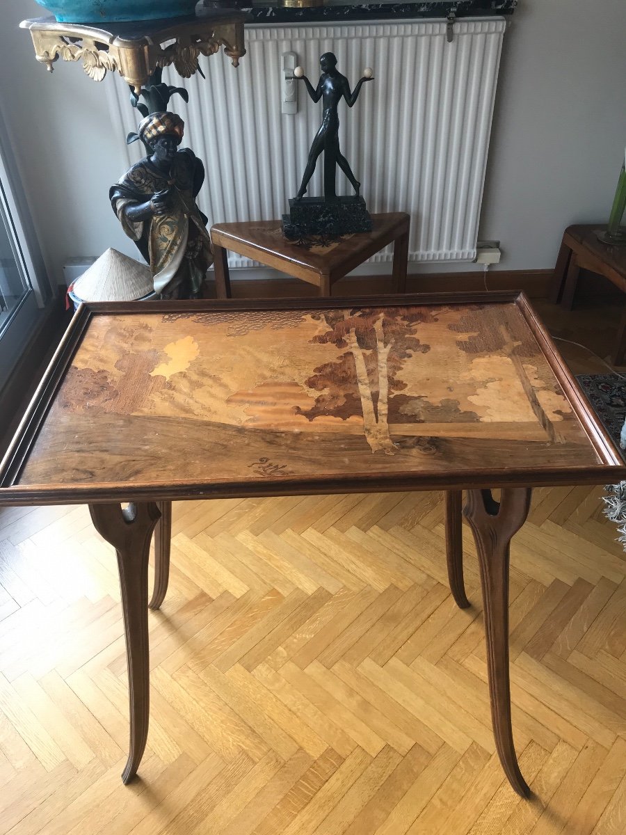 Table à Thé Art Nouveau Par Émile Gallé