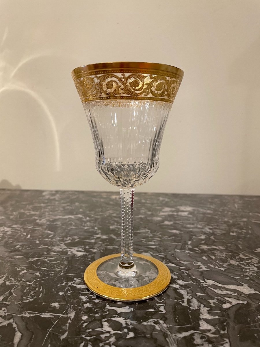« verres Cristal De Saint Louis Modèle Thistle Or »-photo-2