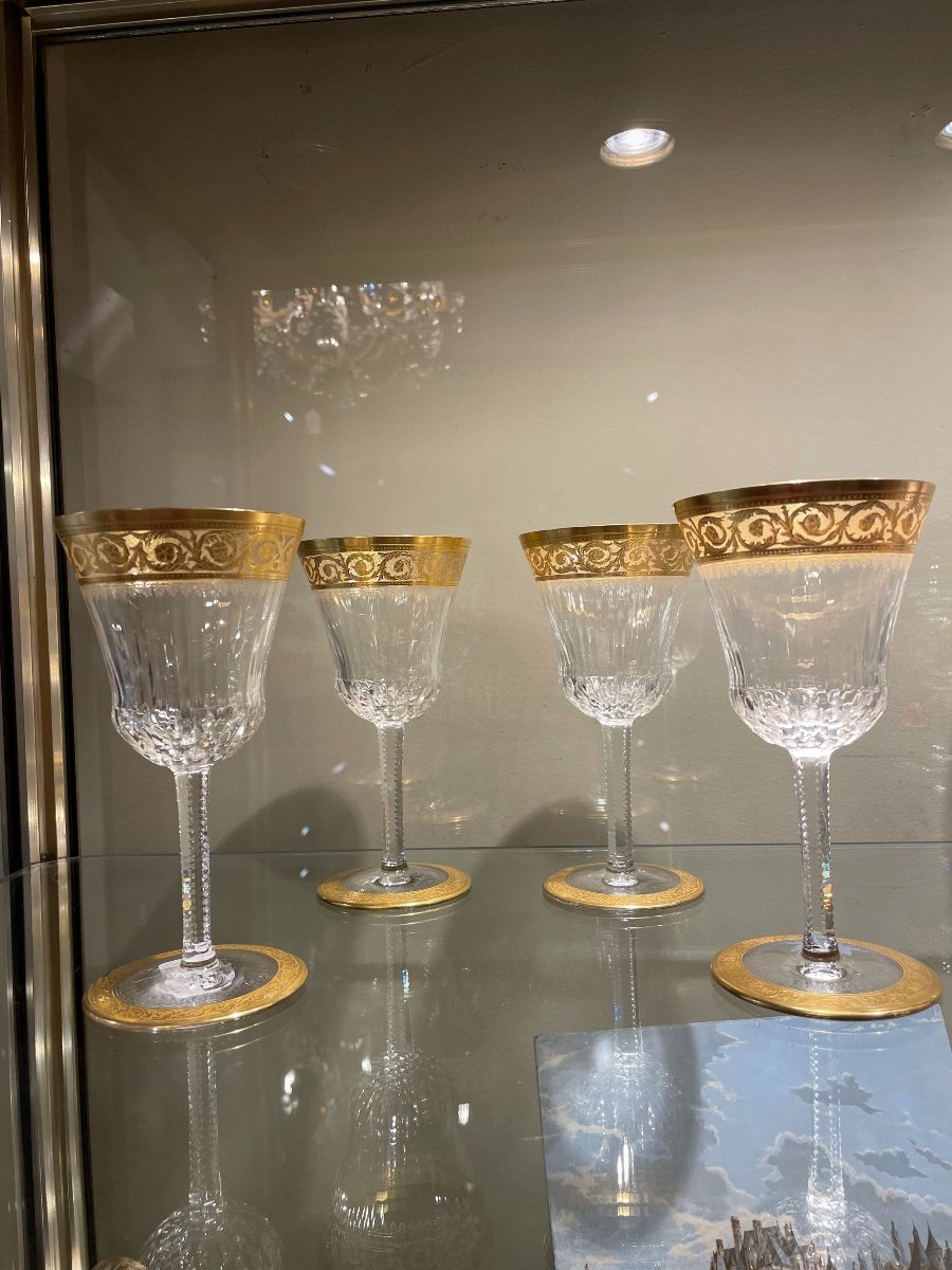 « verres Cristal De Saint Louis Modèle Thistle Or »-photo-4