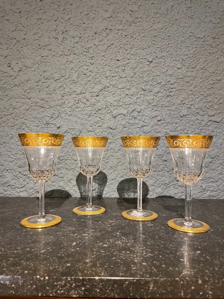 « verres Cristal De Saint Louis Modèle Thistle Or »-photo-1
