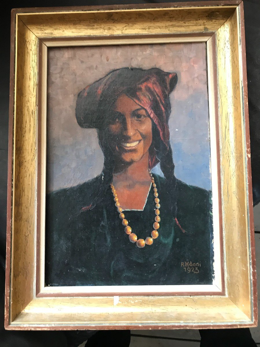 Oil On Canvas Africanist Hanni 1923 Rosalie Hänni (1876-1953)?-photo-2