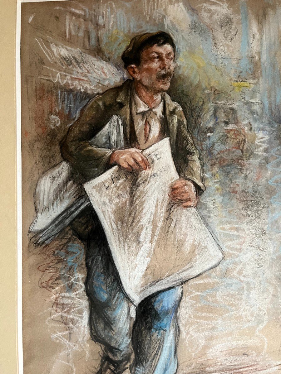 2 Pastels Signed And Dated 1923-photo-3