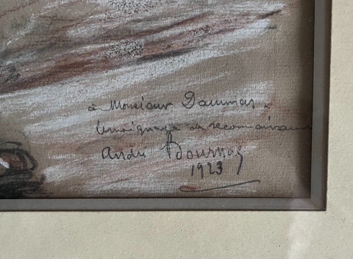 2 Pastels Signed And Dated 1923-photo-4