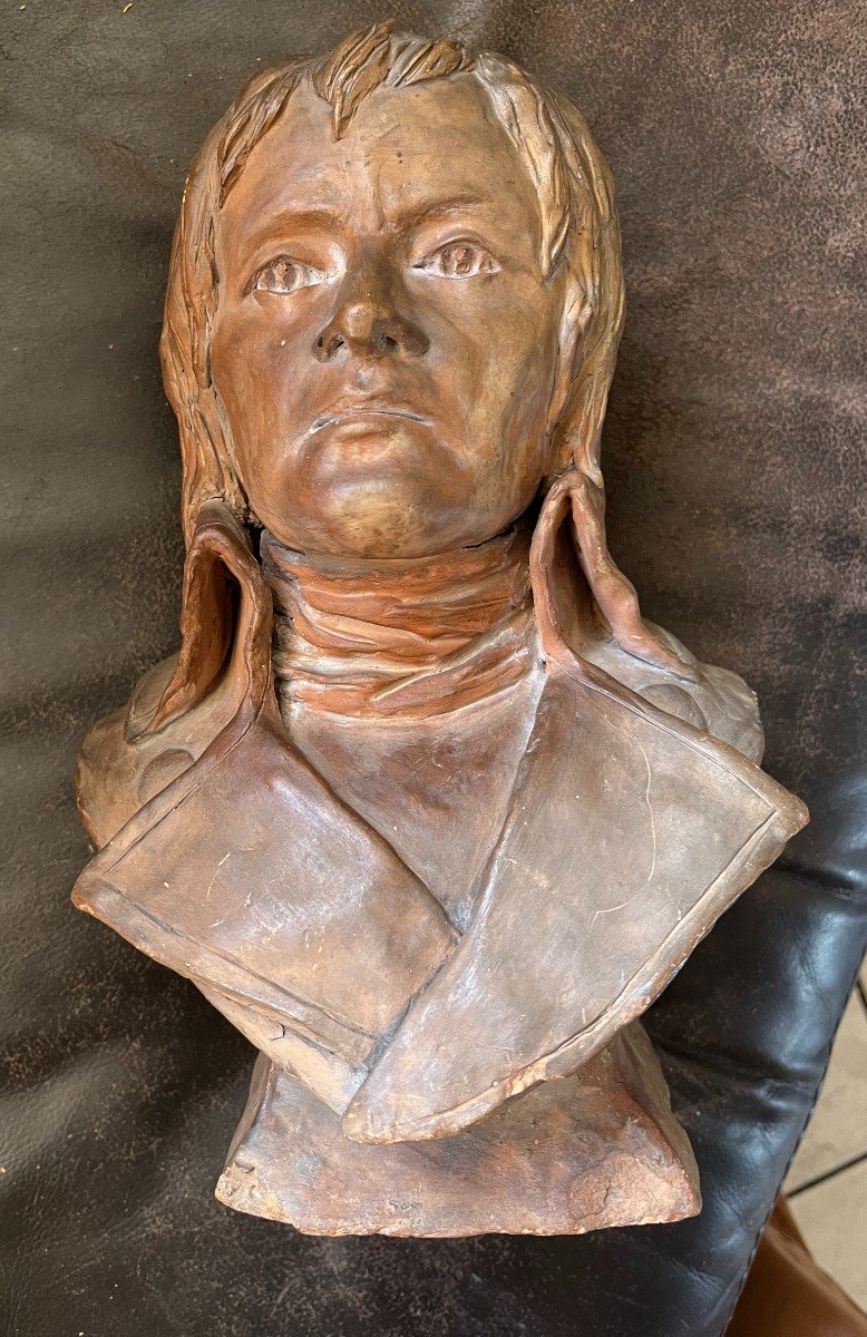 RARE terre cuite ORIGINAL NAPOLEON BONAPARTE  signé et daté