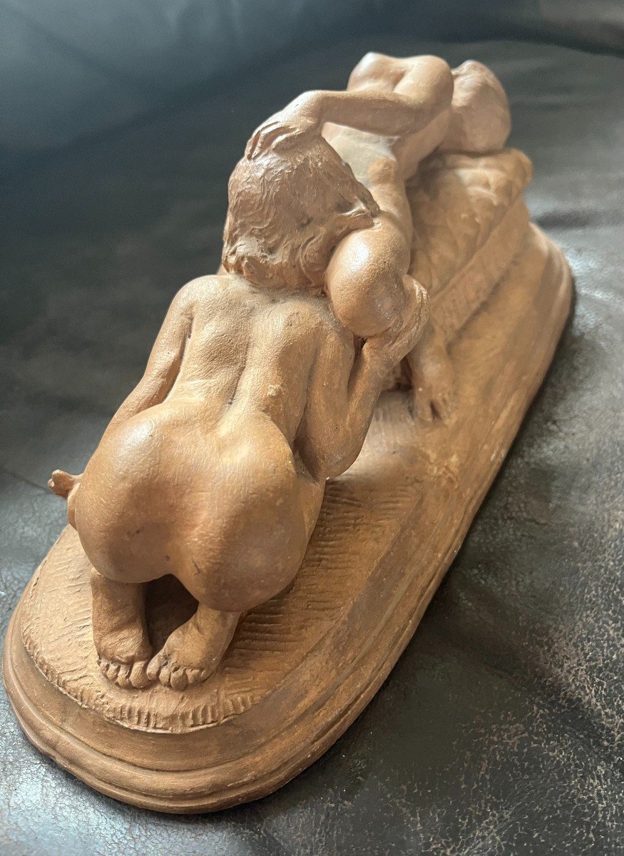 Rate Original Erotic Terracotta "lesbians" By Lorenzo Bozzi (1864-?) -photo-4