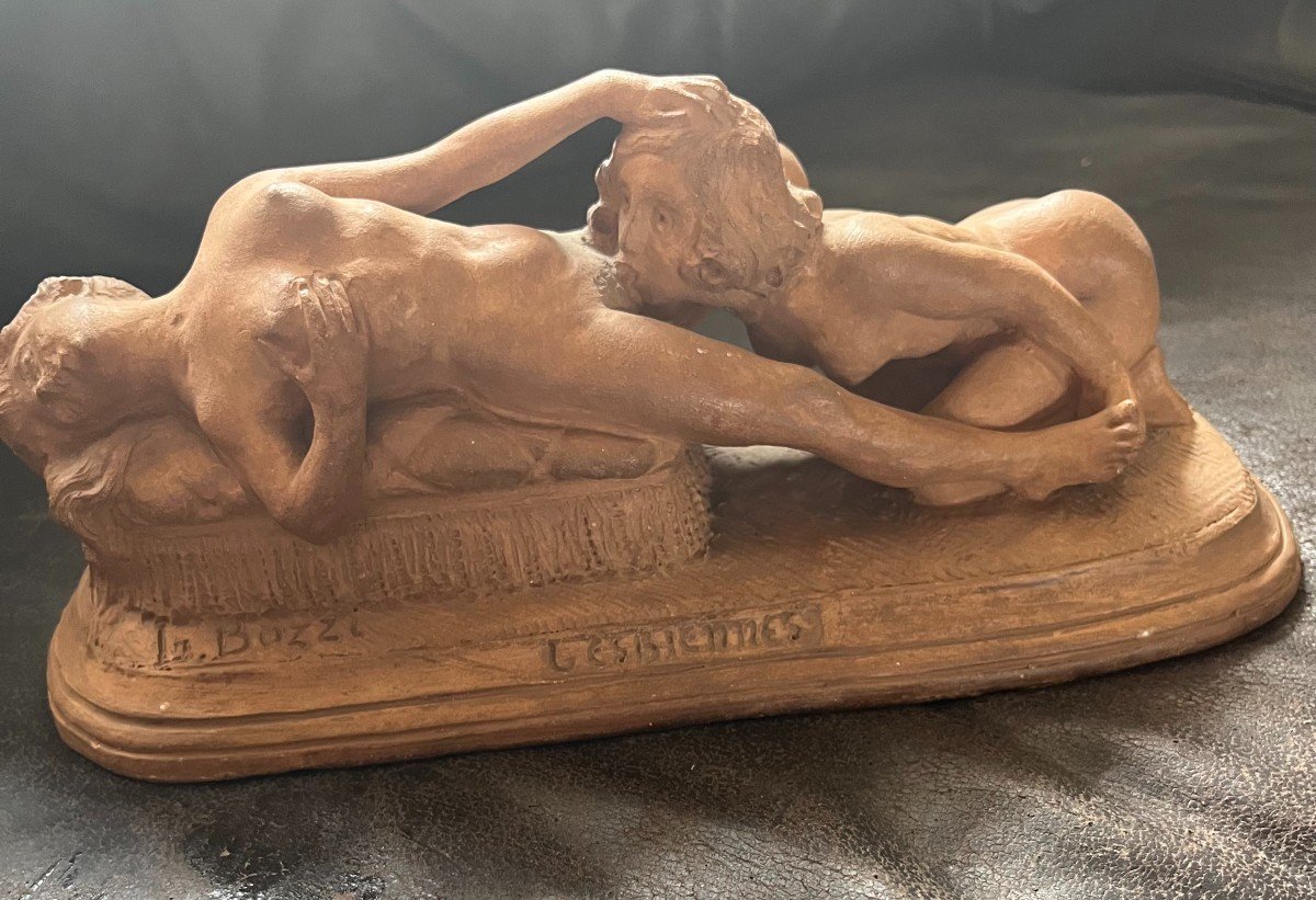 Rate Original Erotic Terracotta "lesbians" By Lorenzo Bozzi (1864-?) 