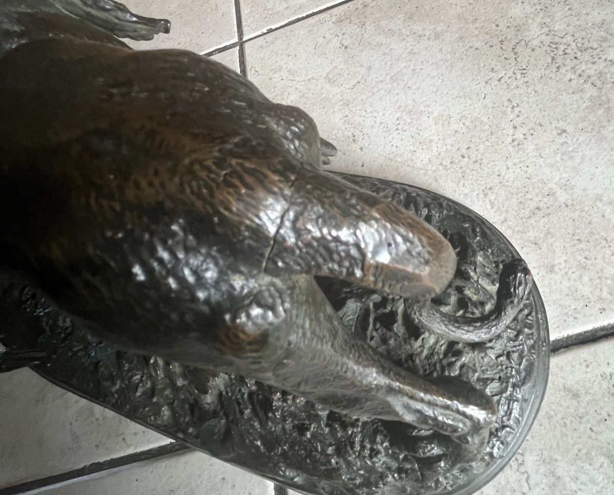 Christophe Fratin (1801-1864) "tiger And Deer" Bronze 19th Century-photo-4