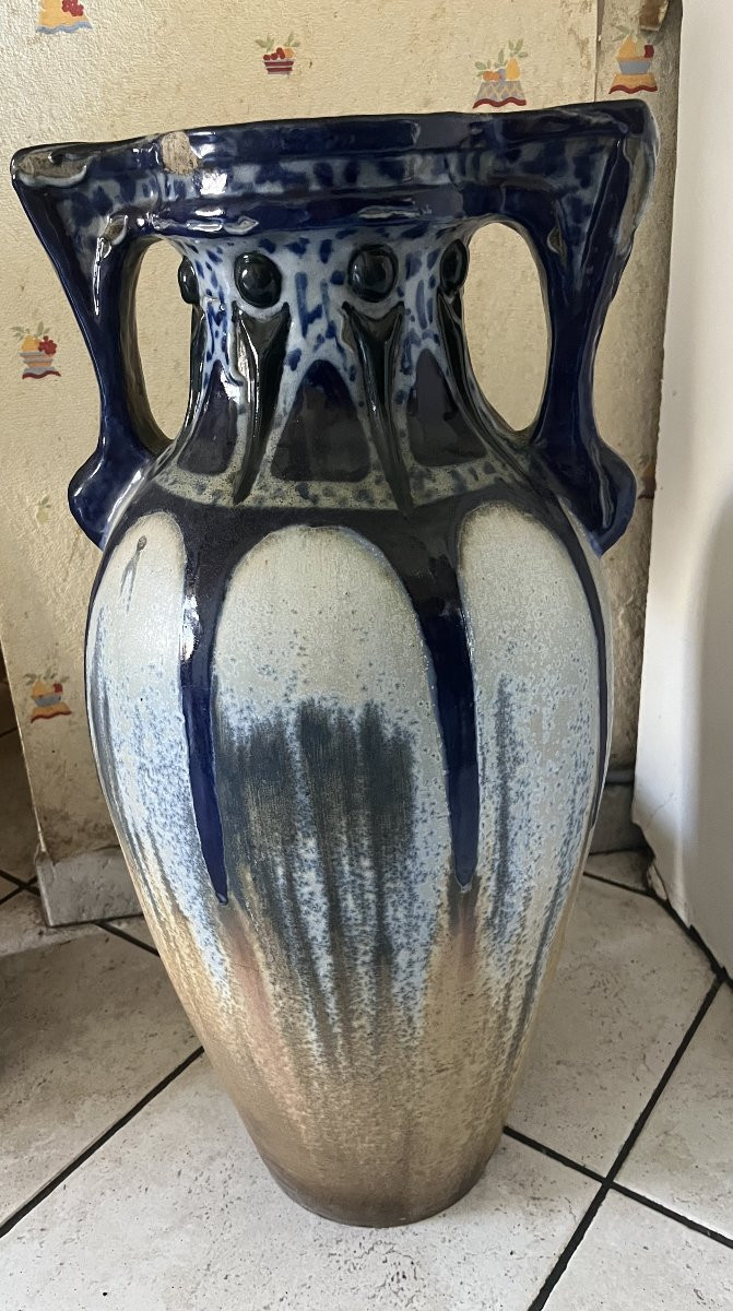 Huge Vase By Adrienne Picard (1890-1963) 72 Cm 16.2 Kilos!-photo-3