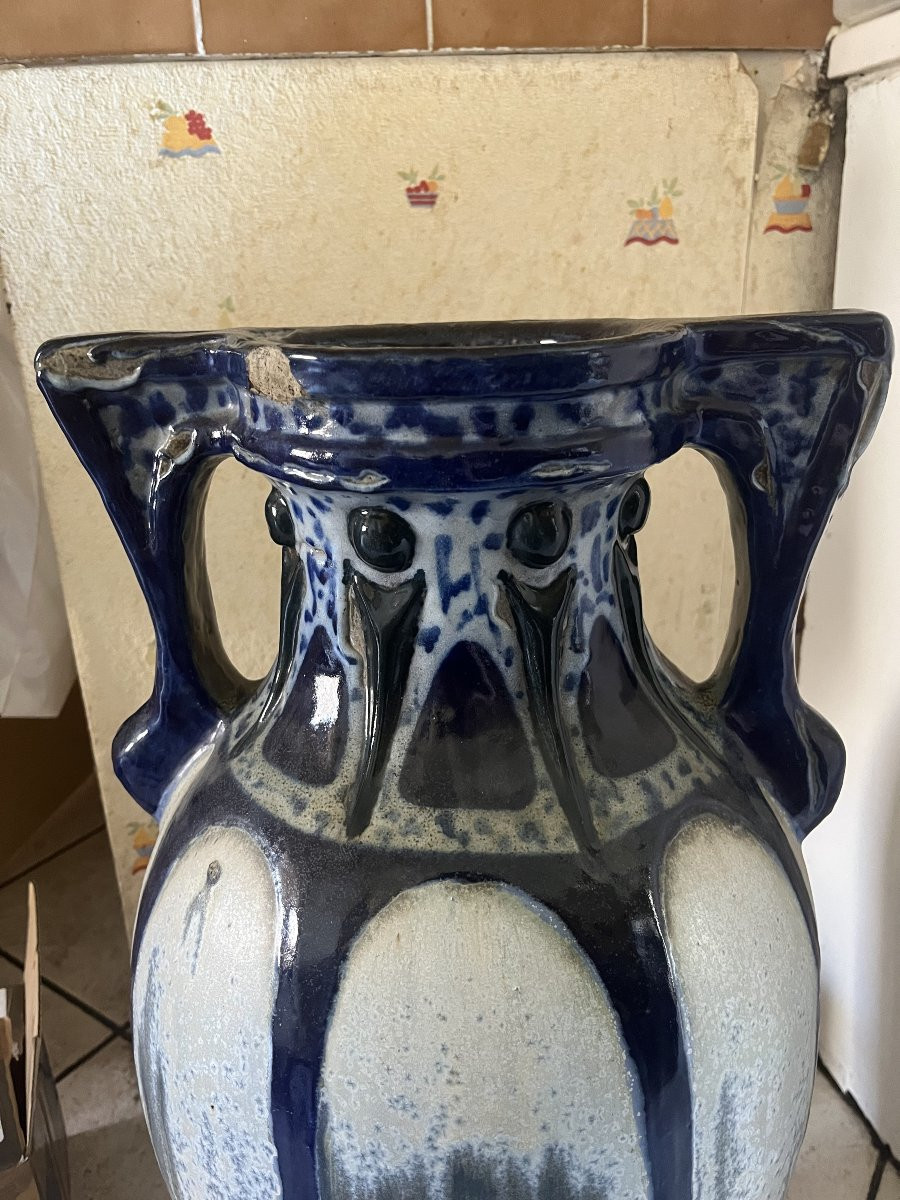 Huge Vase By Adrienne Picard (1890-1963) 72 Cm 16.2 Kilos!-photo-2