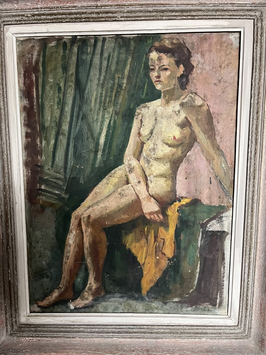 Victor Tardieu (1870-1937): "seated Woman" Oil On Canvas