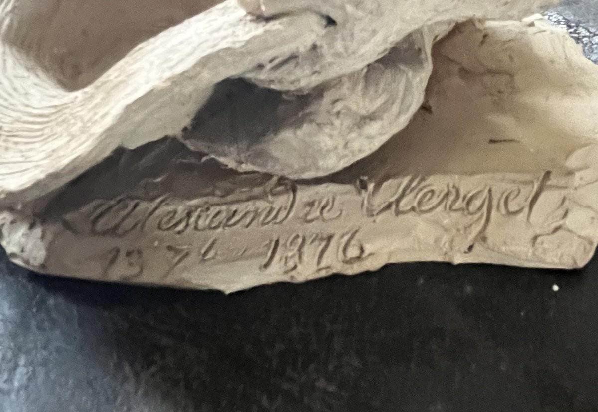 Alexandre CLERGET (1856-1931) : Terre cuite ORIGINALE 1876-photo-3
