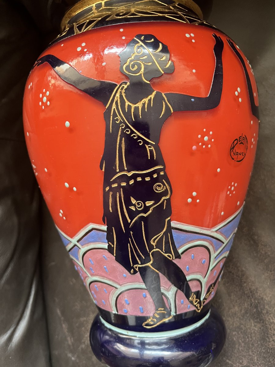 Andre Delatte: Very Beautiful Art Deco Vase From The Gallé, Daum,...-photo-2