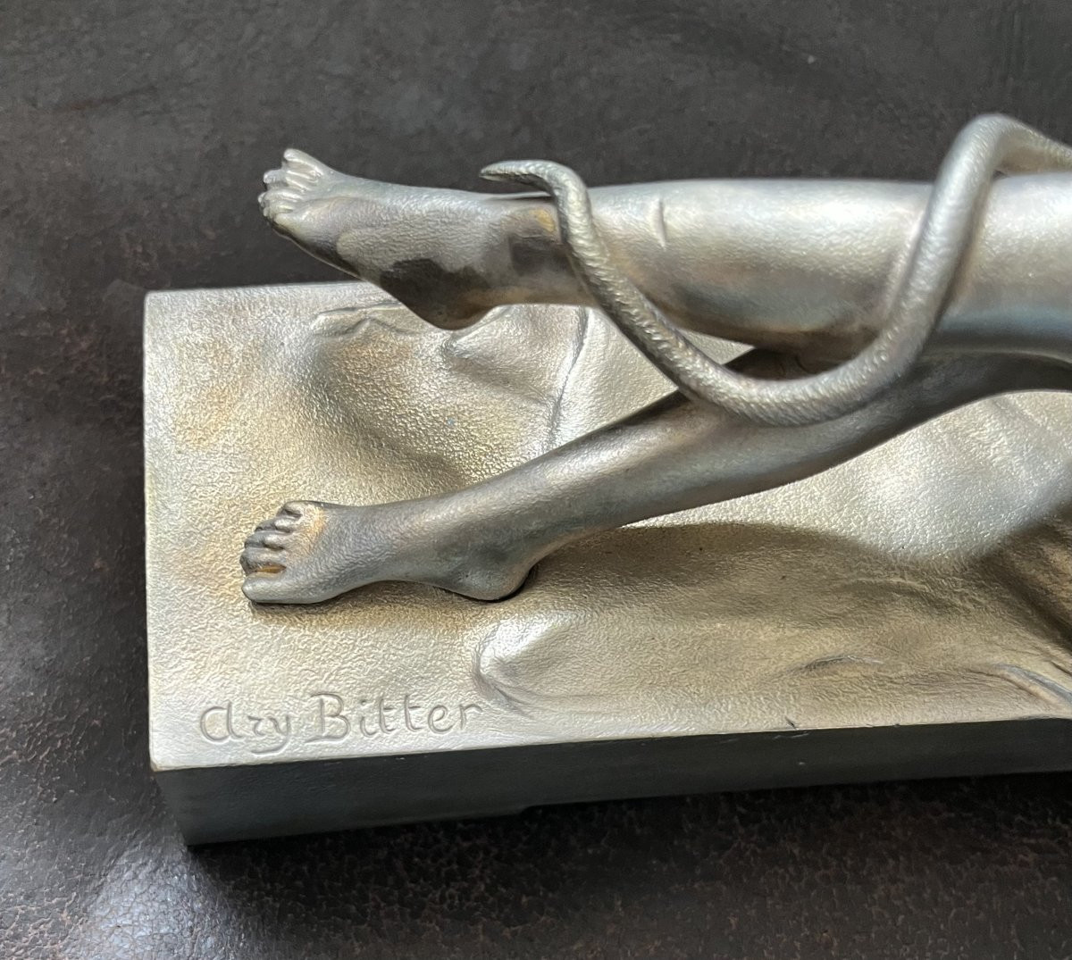 Beautiful Bronze Pendulum 1930 Ary Bitter-photo-2