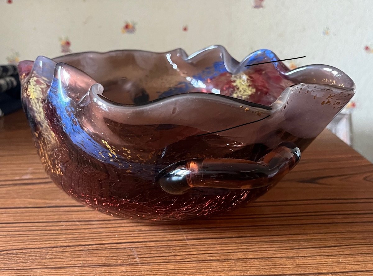RARE et importante coupe verre LEVEILLé ROUSSEAU-photo-2