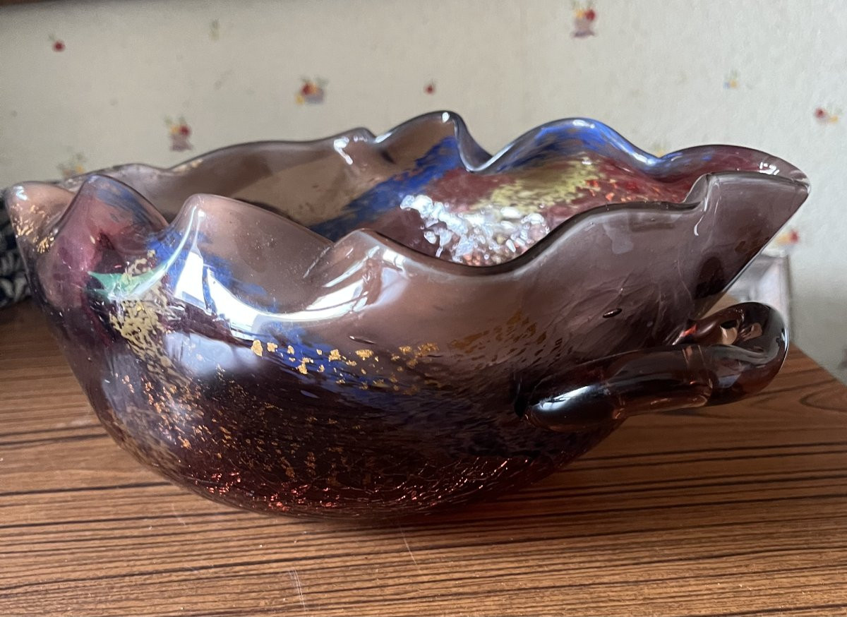 RARE et importante coupe verre LEVEILLé ROUSSEAU-photo-1
