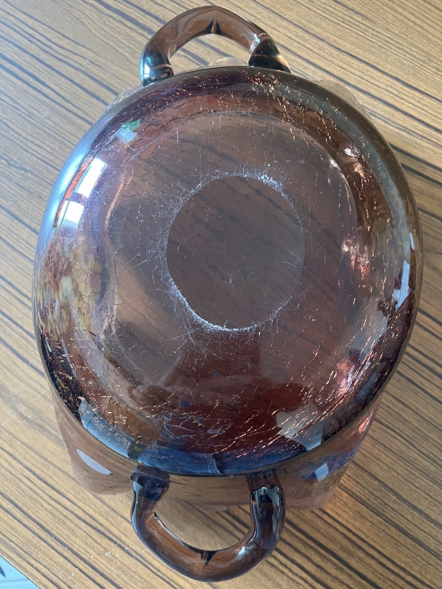 RARE et importante coupe verre LEVEILLé ROUSSEAU-photo-4