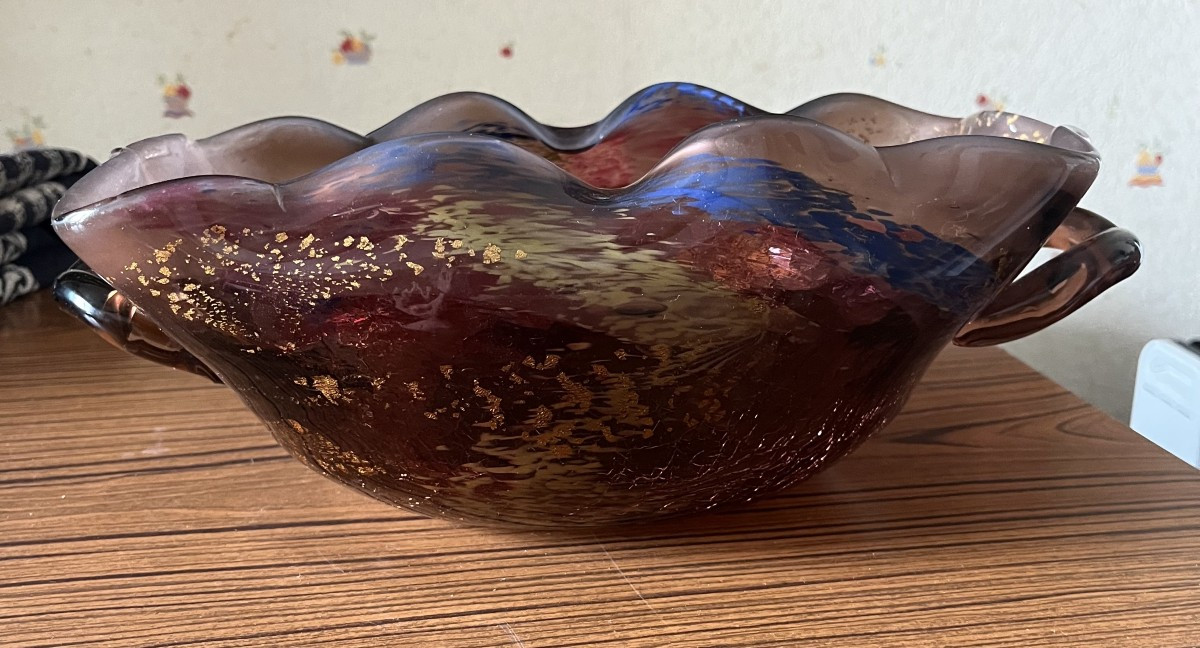 RARE et importante coupe verre LEVEILLé ROUSSEAU