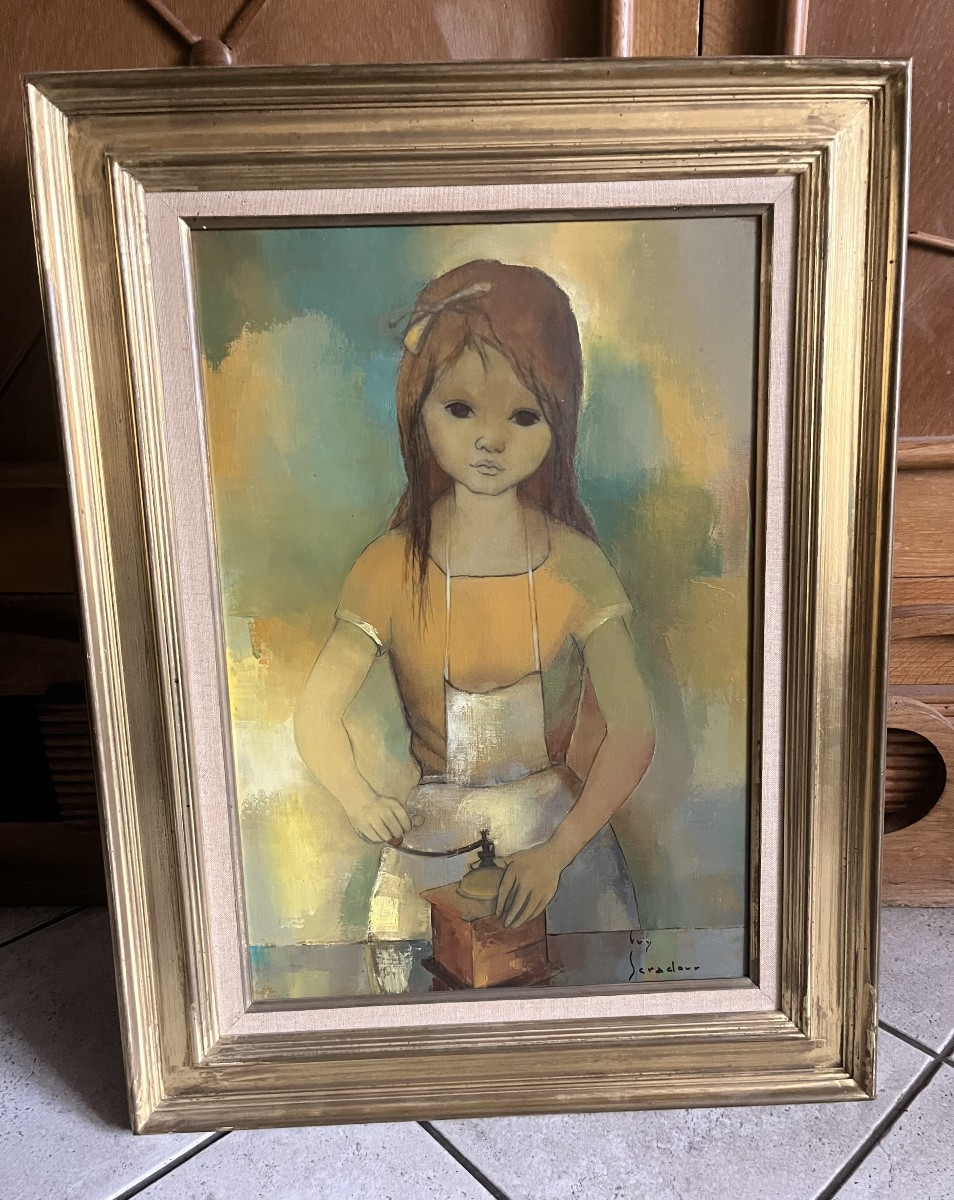 Guy SÉRADOUR (1922-2007): "Catherine" huile sur toile 