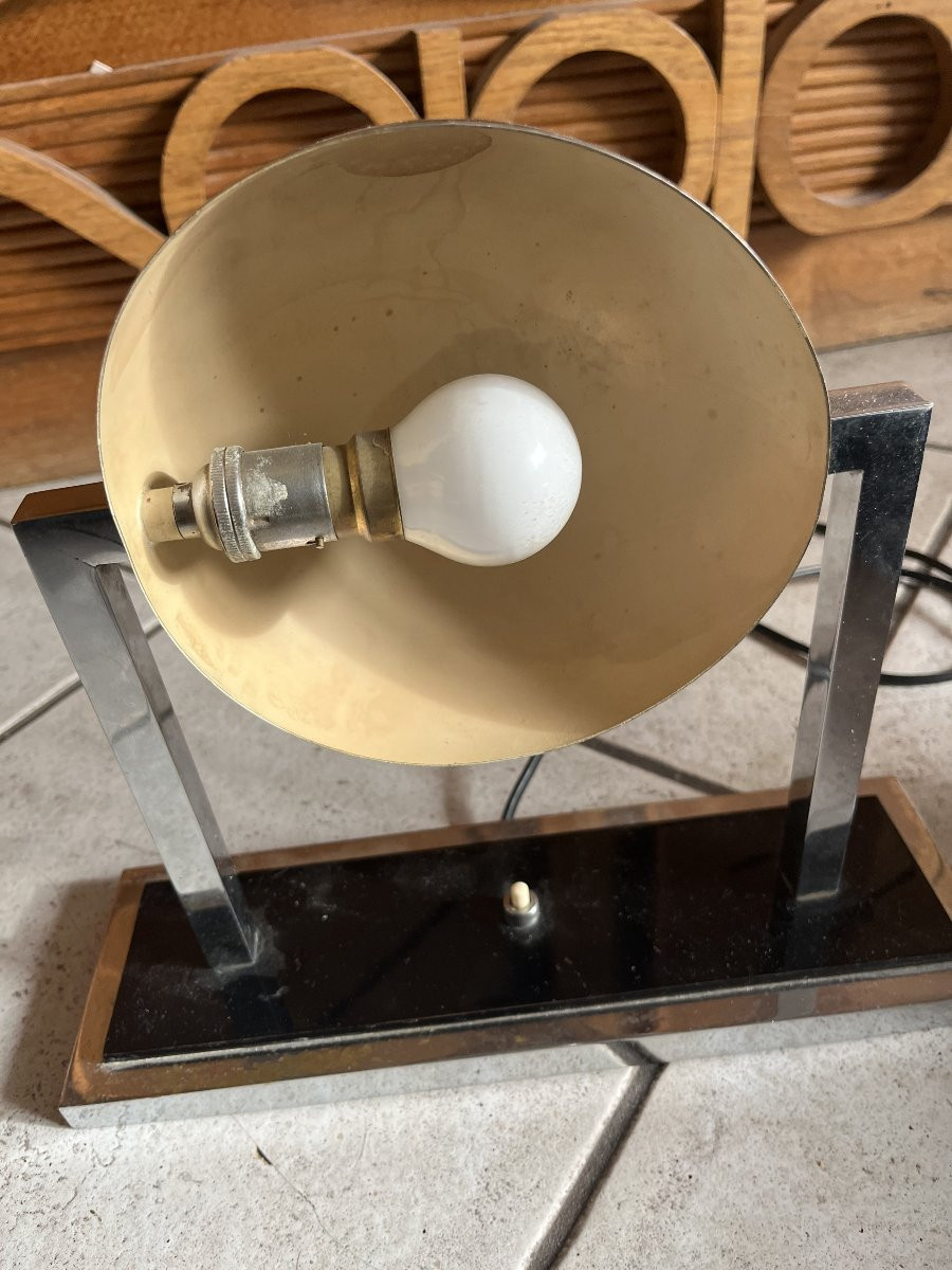 Rare Modernist Adnet Lamp 1930 Art Deco-photo-3