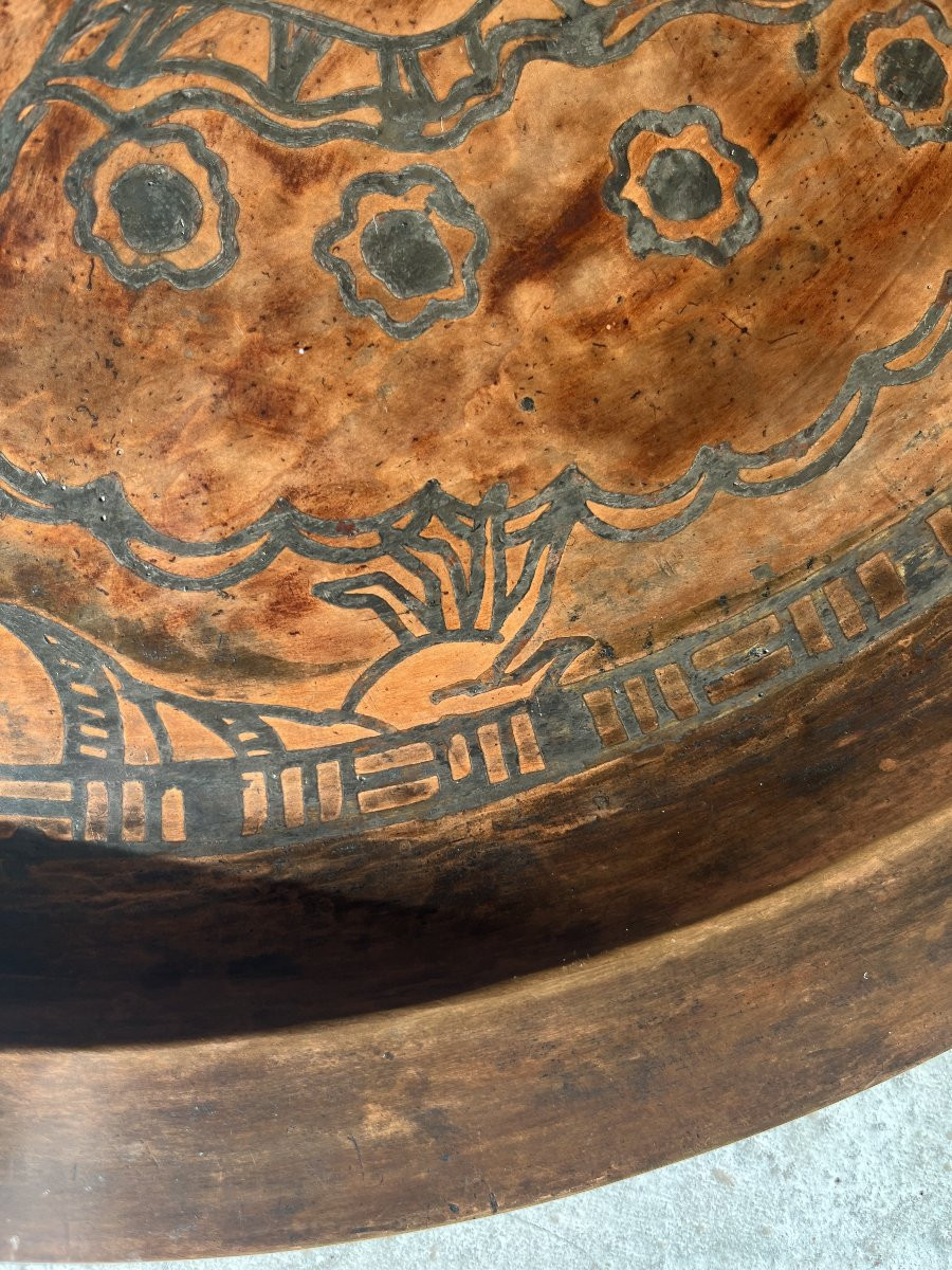 Theodore Chanut: Important 1930s Art Deco Metalwork Platter-photo-4