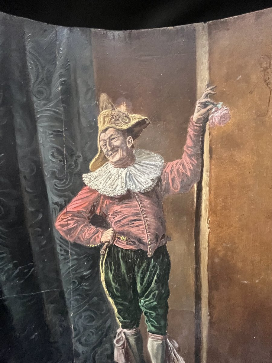 Clown Or Court Jester Oil Painting, Signed Tallon, Late 19th Century-photo-2