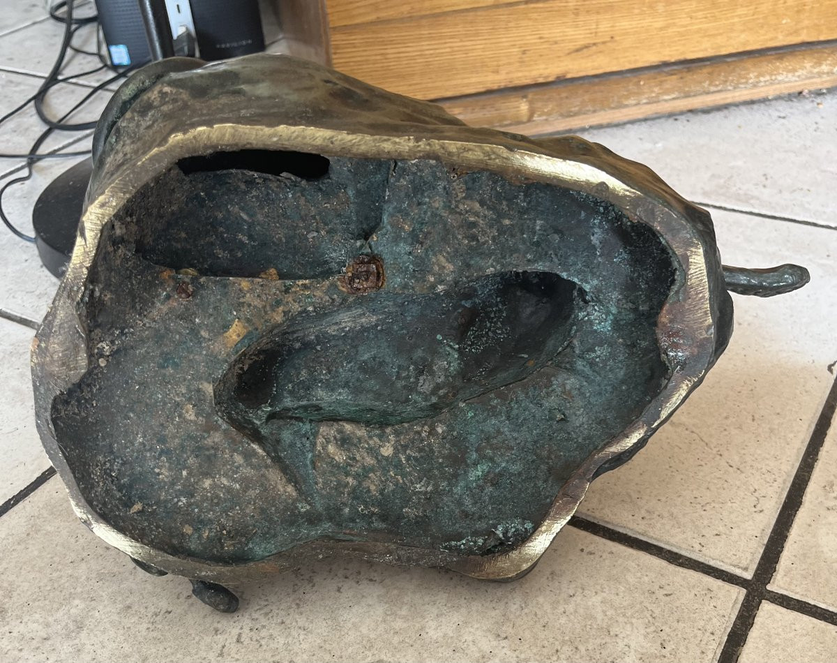 Bronze "lion And Lioness" By Leon Bureau, 19th Century -photo-7