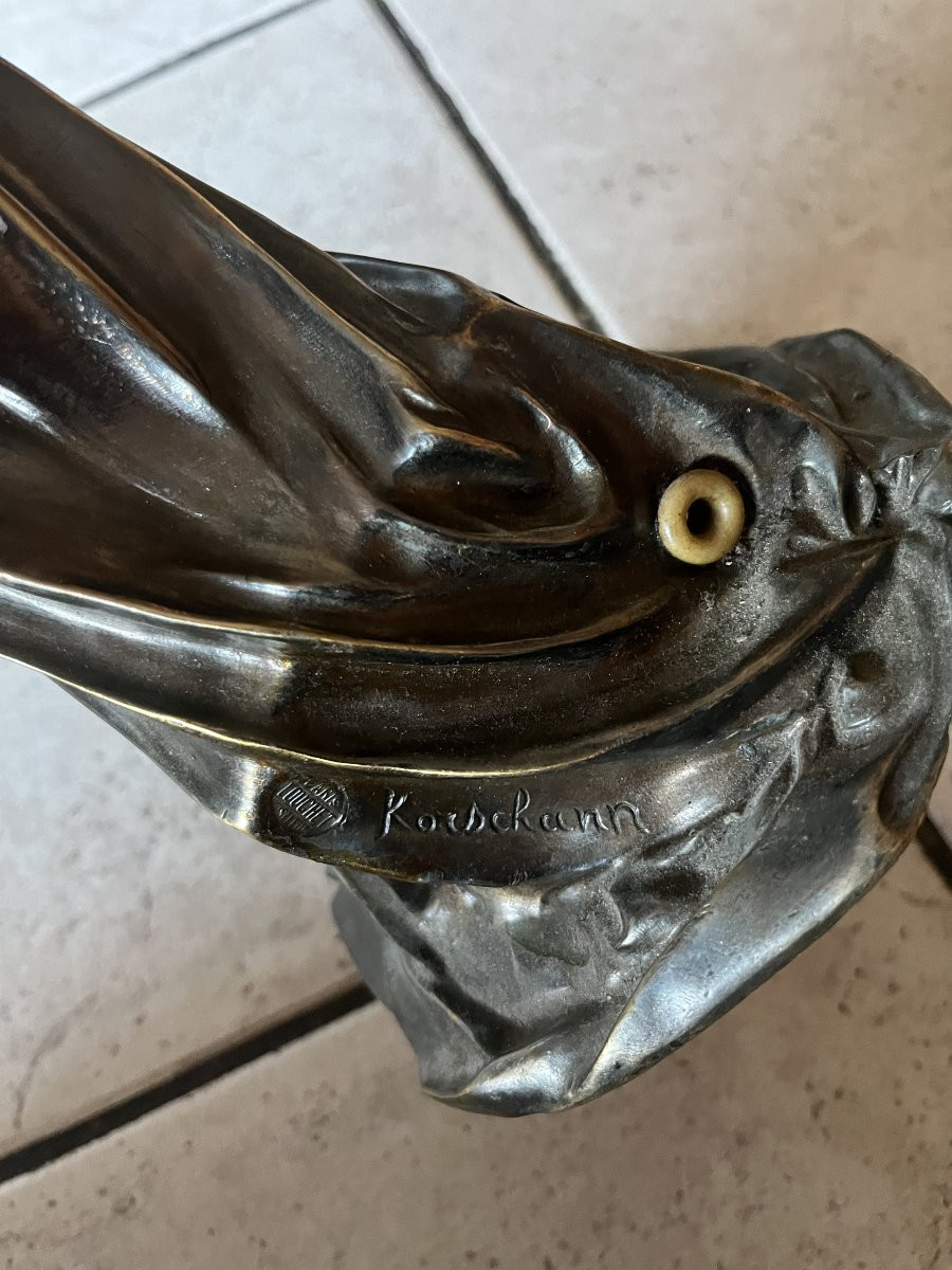 Charles Korschann And Louchet, Foundry, Pair Of Art Nouveau Lamps, Circa 1900-photo-3