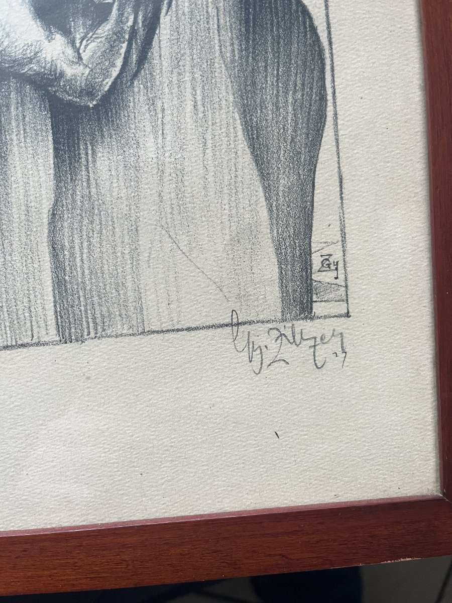 2 gravure symboliste ZILDER Gyula école hongroise-photo-4