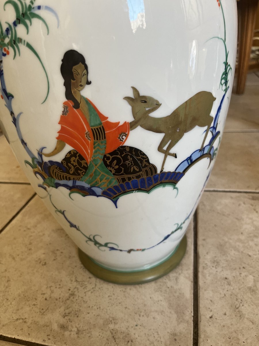 Grand vase porcelaine art deco  LANGENTHAL RENFER-photo-2