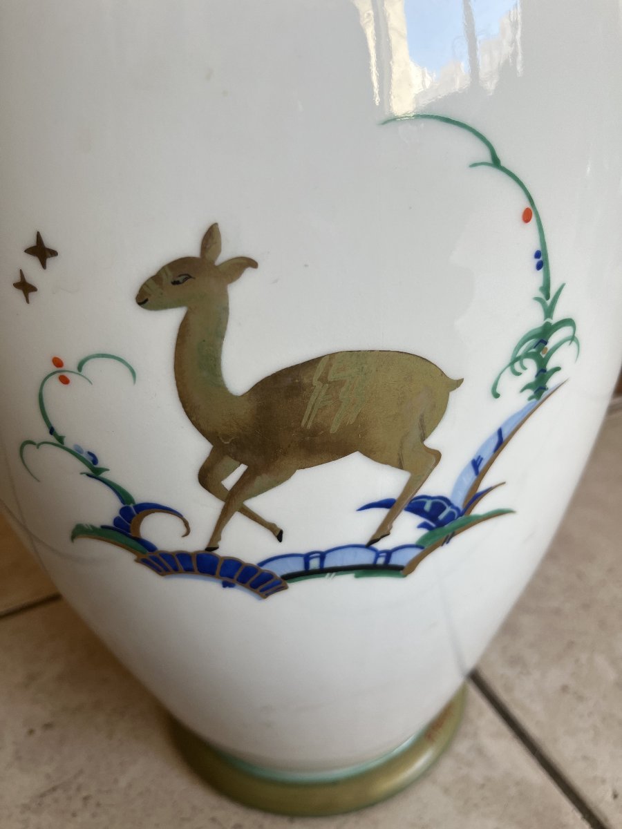 Grand vase porcelaine art deco  LANGENTHAL RENFER-photo-3