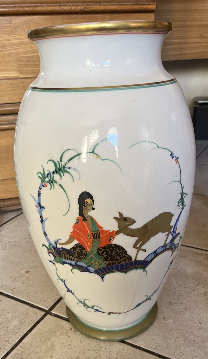 Grand vase porcelaine art deco  LANGENTHAL RENFER
