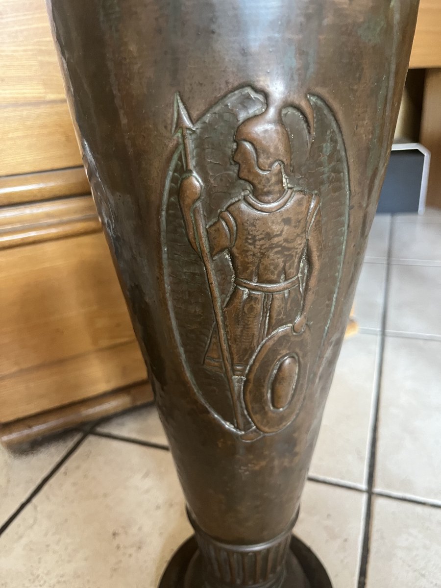 A Very Large Art Deco Brass Piece From 1930. A One-of-a-kind Piece-photo-4