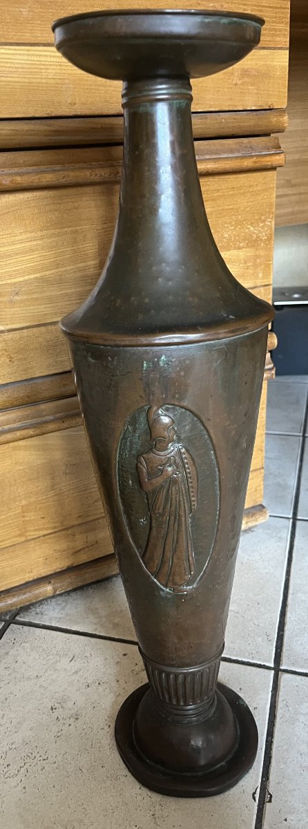 A Very Large Art Deco Brass Piece From 1930. A One-of-a-kind Piece-photo-3