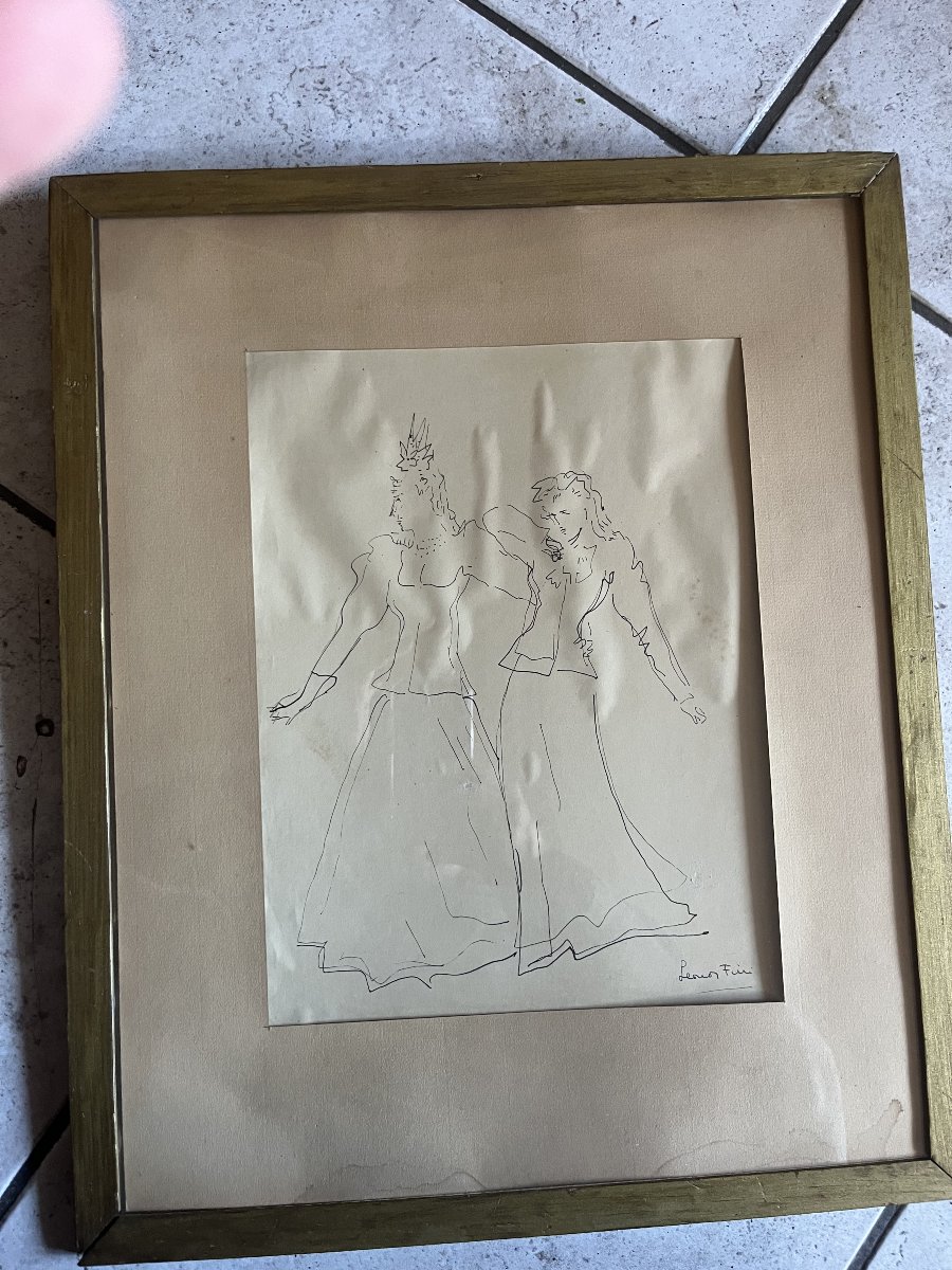 Leonor Fini (1907–1996): Original Drawing-photo-1